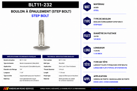 DOOR BOLT STEP BOLT 1/4" X 1-1/4"