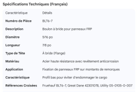 FRP BOLT W/FLANGE 5/16" X 7/8"
