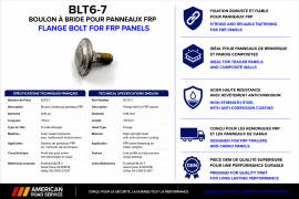 FRP BOLT W/FLANGE 5/16" X 7/8"