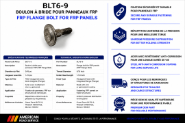 FRP BOLT W/FLANGE 5/16" X 1-1/4"