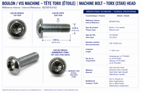 BOULON TORX 3/8" X 1"