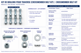 KIT DE BOULON POUR TRAVERSE