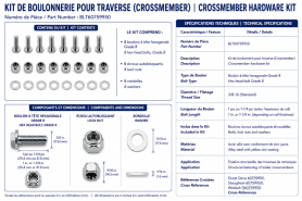 KIT DE BOULON POUR TRAVERSE