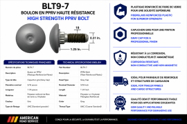 FRP BOLT GRAY CAP 5/16 X 1-1/4