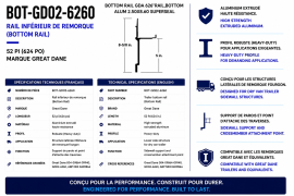 GREAT DANE BOTTOM RAIL 52' 004-09864-09940