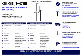 STRICK BOTTOM RAIL 52' SK01857