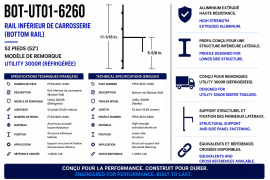 UTILITY BOTTOM RAIL 3000R 52' 1-6650-149