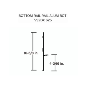 UTILITY BOTTOM RAIL 11' 1-6650-190