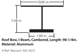 MANAC ROOF BOW 98.25" 502-407C