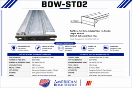 STOUGHTON ROOF BOW Z-PLATE 98.18" 04-20020-001-00