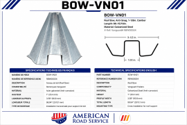VANGUARD ROOF BOW GALV 1" X 3.58" X 98.94" RBW00004	