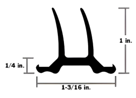 DOOR GASKET THERMAL WITH DOUBLE LIP 101" (8'5")