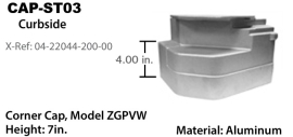STOUGHTON CORNER CAP CS Z-PLATE 04-22044-200-00