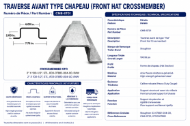 STOUGHTON - TRAVERSE AVANT DE PLANCHER 100.56" 03-07882-004-00