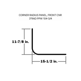 GREAT-DANE CORNER POST ALU WHT 3"R X 120" 69104743004