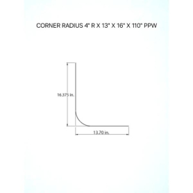 HYUNDAI CORNER RADIUS 4"R  X 13" X 16" X 110" PPW