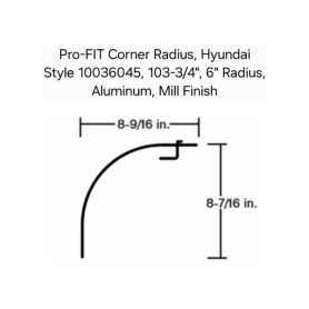HYUNDAI CORNER RADIUS 103-3/4" CUT LENGTH	