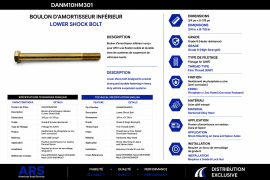 DANA LOWER SHOCK BOLT (3/4" X 8-7/8")
