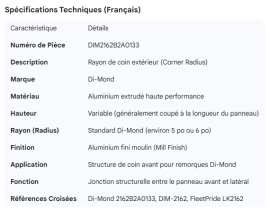 DI-MOND CORNER RADIUS