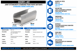 DOOR SEAL STANDARD SWING DOOR 3/4" X 168"