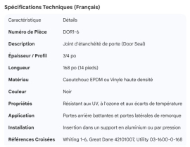DOOR SEAL 3/4" X 168"