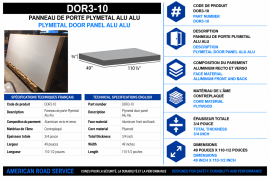 PLYMETAL DOOR PANEL ALU/ALU 3/4" X 49" X 110.50"