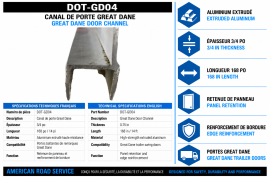 GREAT-DANE DOOR CHANNEL 3/4" X 14' 95583