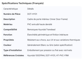 HYUNDAI INNER PVC DOOR FRAME