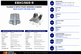 EBERHARD DOOR ROD BACK PLATE