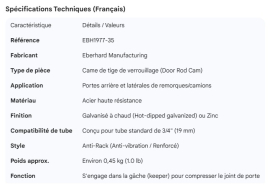 EBERHARD DOOR ROD CAM