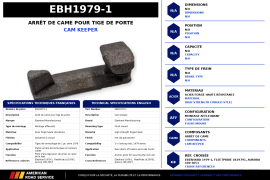 EBERHARD DOOR ROD CAM KEEPER FLUSH