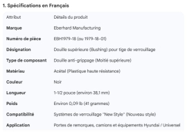 EBERHARD DOOR ROD COVER BUSHING