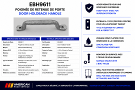 EBERHARD DOOR HOLDBACK HANDLE 4-1/2" C/C