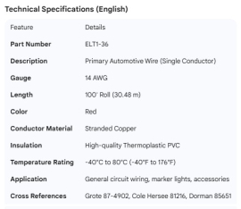 WIRE RED 14G 100' ROLL
