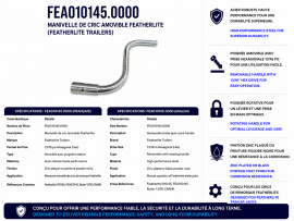 FEATHERLITE CRANK HANDLE REMOVABLE 13/16 HEX