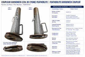 FEATHERLITE - COL-DE-CYGNE 2-5/16 20K (18" 3 HOLE BTM PIPE)