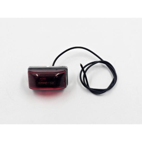 FEATHERLITE LIGHT C/M 12V RECT 1X2 STUD RED PLAIN LEAD
