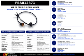 FEATHERLITE LIGHT LED YELLOW .75 ROUND 12V KIT