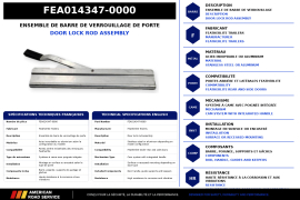 FEATHERLITE DOOR LOCK ROD ASSEMBLY