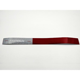 FEATHERLITE REFLECTIVE TAPE 7"WHT/11"RED FTHR LOGO (150 RL)