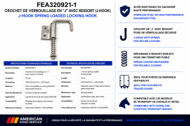 FEATHERLITE LATCH SPRING J HOOK 5.5" L LH