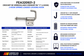 FEATHERLITE LATCH SPRING J HOOK 5.5" L RH