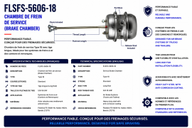 BRAKE CHAMBER STD STROKE LONG ROD