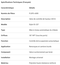 HEIGHT CONTROL VALVE VS-227