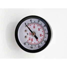 AIR GAUGE LIQUID FILLED 1-5/8" 160PSI CTR BACK