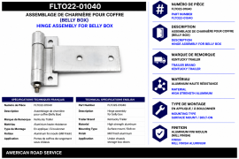 KENTUCKY BELLY BOX ALUM HINGE ASSY