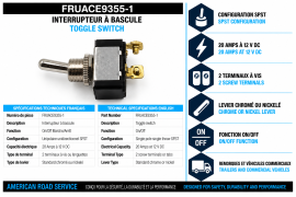 FRUEHAUF TOGGLE SWITCH ON/OFF  (5582)