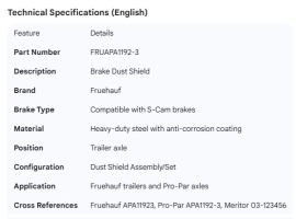FRUEHAUF DUST SHIELD