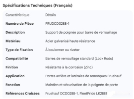 FRUEHAUF HANDLE BRACKET LOCK ROD	