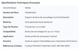 FRUEHAUF LOCK ROD BRKT